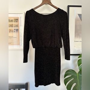 Alice & Olivia black sparkle dress